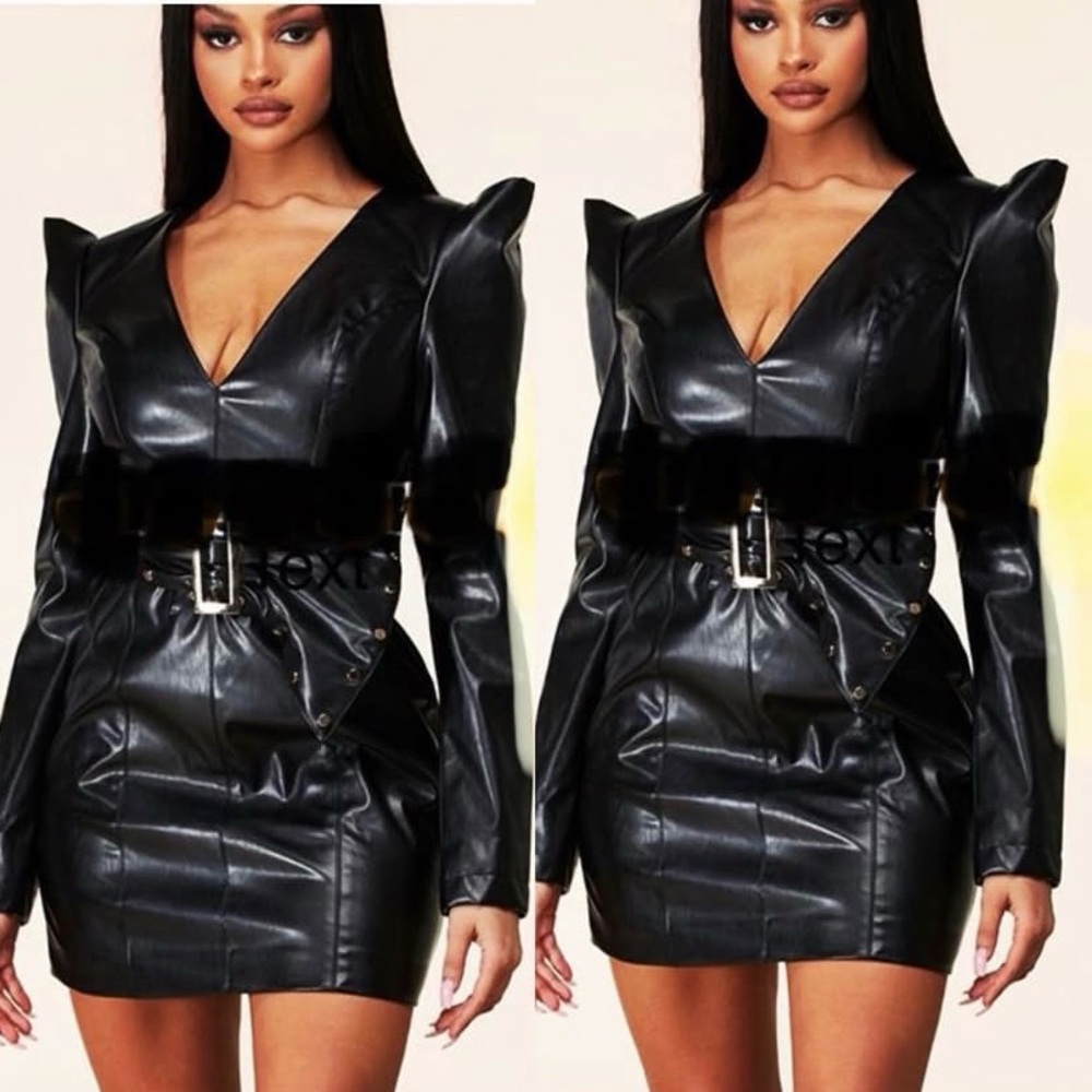 Leather dress (faux leather)